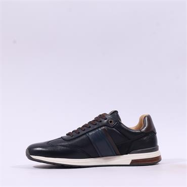 Ambitious Slow Side Panel Laced Trainer - Black Brown